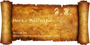 Hertz Mónika névjegykártya